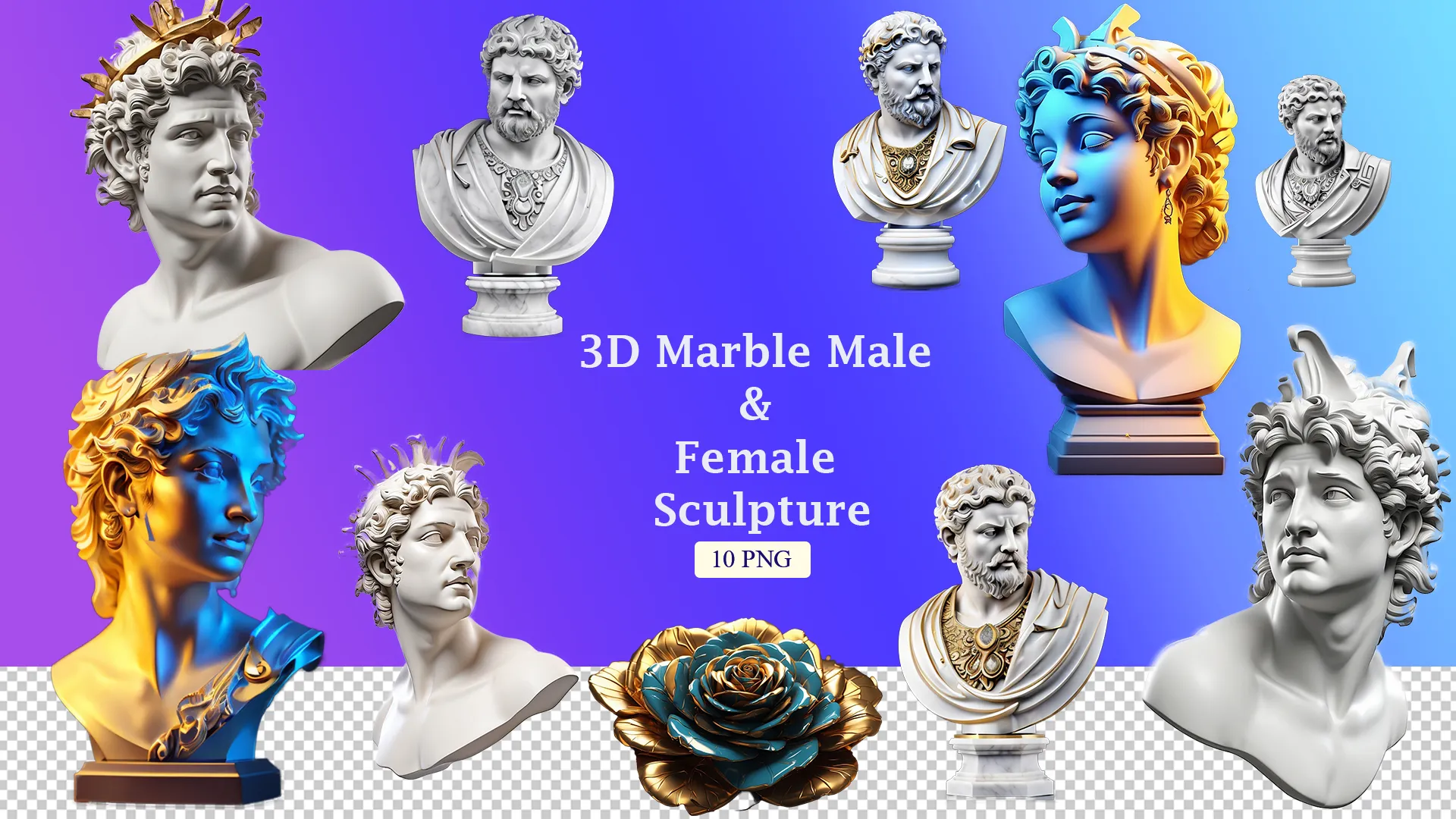 Classic and Modern 3D Sculpture Pack